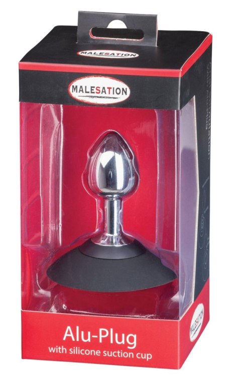 MALESATION Alu-Plug with suction cup small, chrome MALESATION Alu-Plug with suction cup small, chrome