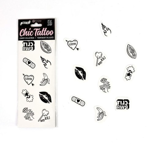 SET of 10 TEMPORARY TATTOOS - CANDY COLLECTION SET of 10 TEMPORARY TATTOOS - CANDY COLLECTION