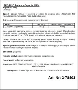 Supl.diety-PRORINO Men- 2pcs black line Potency Caps