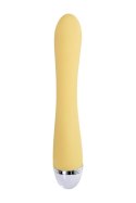 Vibrator with clitoral stimulator Flovetta by Toyfa Aster, silicone, yellow, 22 cm Vibrator with clitoral stimulator Flovetta by Toyfa Aster, silicone, yellow, 22 cm