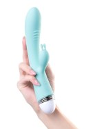 Vibrator with clitoral stimulator Flovetta by Toyfa Iris, silicone, mint, 22 cm Vibrator with clitoral stimulator Flovetta by Toyfa Iris, silicone, mint, 22 cm