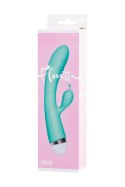 Vibrator with clitoral stimulator Flovetta by Toyfa Iris, silicone, mint, 22 cm Vibrator with clitoral stimulator Flovetta by Toyfa Iris, silicone, mint, 22 cm