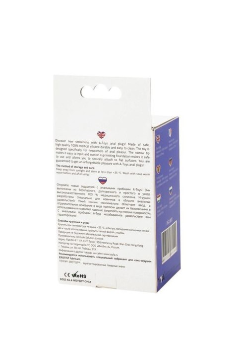 A-TOYS, Anal Plug, Silicone, Purple, 10.2 cm A-TOYS, Anal Plug, Silicone, Purple, 10.2 cm
