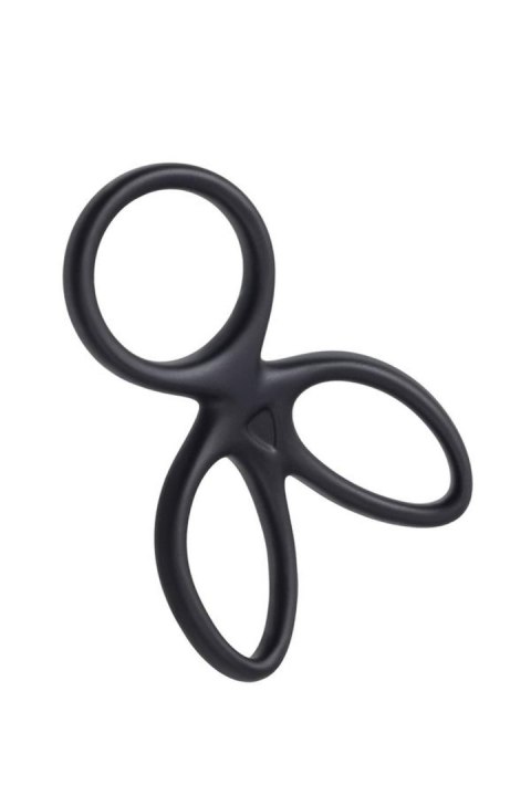 A-TOYS Triple penis ring KRAKEN, silicone, black, 10 cm A-TOYS Triple penis ring KRAKEN, silicone, black, 10 cm