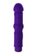 A-TOYS, Vibrator with clitoral stim, Silicone, Purple, 18 cm A-TOYS, Vibrator with clitoral stim, Silicone, Purple, 18 cm