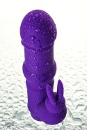 A-TOYS, Vibrator with clitoral stim, Silicone, Purple, 18 cm A-TOYS, Vibrator with clitoral stim, Silicone, Purple, 18 cm