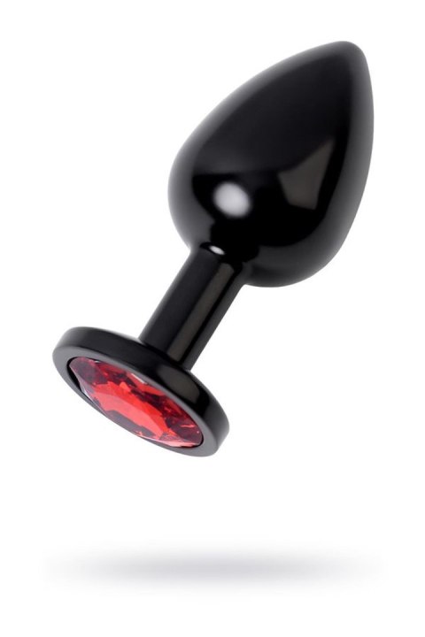Black anal plug TOYFA Metal,with a ruby colored gem Black anal plug TOYFA Metal,with a ruby colored gem