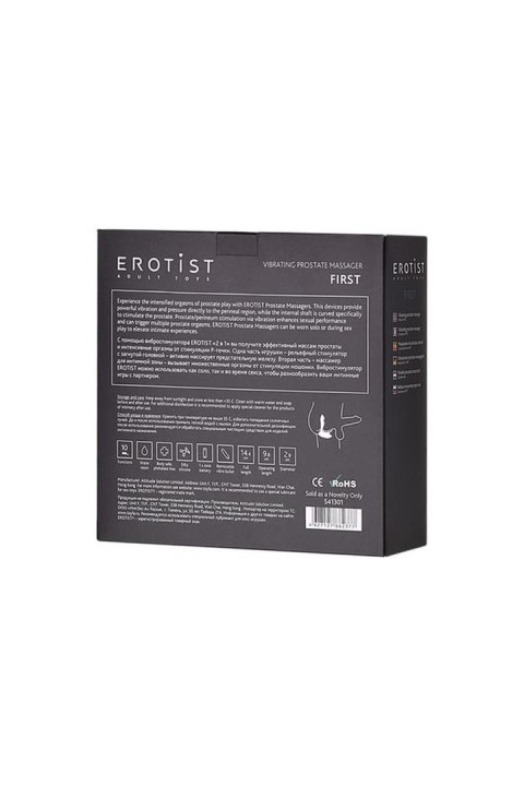 EROTIST First prostate stimulator, silicone, black, 14.4 cm EROTIST First prostate stimulator, silicone, black, 14.4 cm