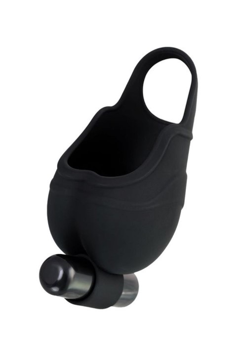 EROTIST Scrotum cover with an erection ring and vibration Attraction, silicone, black, 6.5 cm EROTIST Scrotum cover with an erection ring and vibration Attraction, silicone, black, 6.5 cm