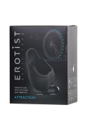 EROTIST Scrotum cover with an erection ring and vibration Attraction, silicone, black, 6.5 cm EROTIST Scrotum cover with an erection ring and vibration Attraction, silicone, black, 6.5 cm
