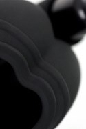 EROTIST Scrotum cover with an erection ring and vibration Attraction, silicone, black, 6.5 cm EROTIST Scrotum cover with an erection ring and vibration Attraction, silicone, black, 6.5 cm