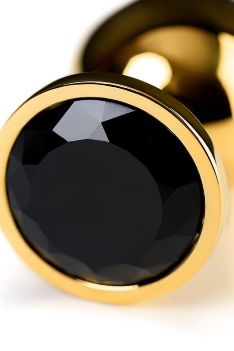 Gold anal plug TOYFA Metal with pink round-shaped gem Gold anal plug TOYFA Metal with pink round-shaped gem