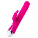 JOS BALLE, Vibrator with clitoral stimulator with moving balls, silicone, pink, 23 cm JOS BALLE, Vibrator with clitoral stimulator with moving balls, silicone, pink, 23 cm