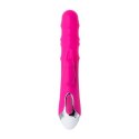 JOS BALLE, Vibrator with clitoral stimulator with moving balls, silicone, pink, 23 cm JOS BALLE, Vibrator with clitoral stimulator with moving balls, silicone, pink, 23 cm