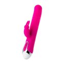 JOS BALLE, Vibrator with clitoral stimulator with moving balls, silicone, pink, 23 cm JOS BALLE, Vibrator with clitoral stimulator with moving balls, silicone, pink, 23 cm