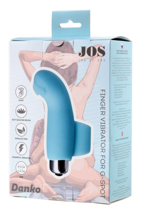 JOS DANKO, Finger vibrator for G-point stimulation, silicone, blue, 9.5 cm JOS DANKO, Finger vibrator for G-point stimulation, silicone, blue, 9.5 cm