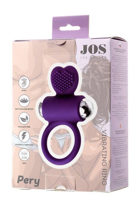 JOS PERY, Vibrating ring with cilia, silicone, violet, 9 cm JOS PERY, Vibrating ring with cilia, silicone, violet, 9 cm