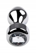 Metal by TOYFA, Anal plug, metal, silver, with diamond crystal, 9.5 cm, O 3.5 cm, 130 g Metal by TOYFA, Anal plug, metal, silver, with diamond crystal, 9.5 cm, O 3.5 cm, 130 g
