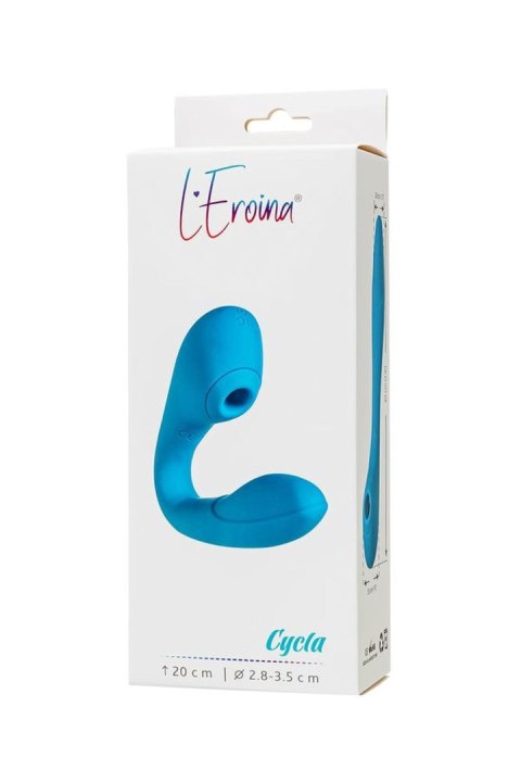 Multifunctional vibrator L'Eroina Cycla, silicone, blue, 20 cm Multifunctional vibrator L'Eroina Cycla, silicone, blue, 20 cm