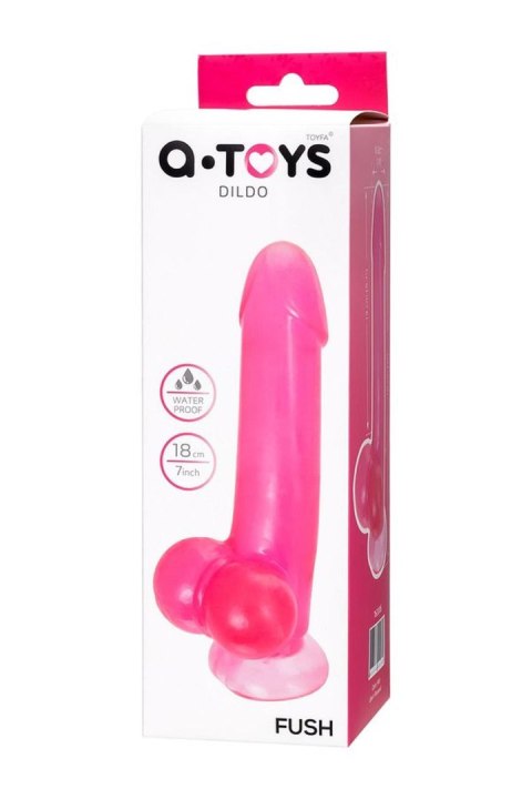 Realistic dildo A-Toys by TOYFA Fush, TPE, pink, 18 cm Realistic dildo A-Toys by TOYFA Fush, TPE, pink, 18 cm