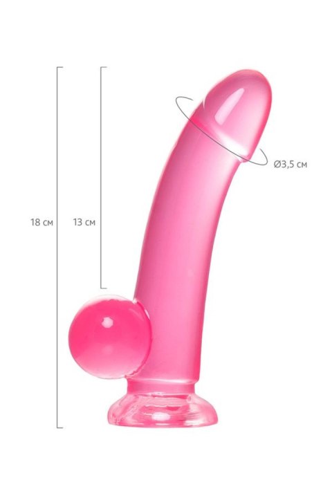 Realistic dildo A-Toys by TOYFA Fush, TPE, pink, 18 cm Realistic dildo A-Toys by TOYFA Fush, TPE, pink, 18 cm