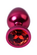 Red anal plug TOYFA Metal with red gem Red anal plug TOYFA Metal with red gem