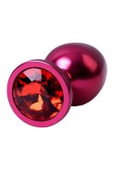 Red anal plug TOYFA Metal with red gem Red anal plug TOYFA Metal with red gem