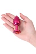 Red anal plug TOYFA Metal with red gem Red anal plug TOYFA Metal with red gem