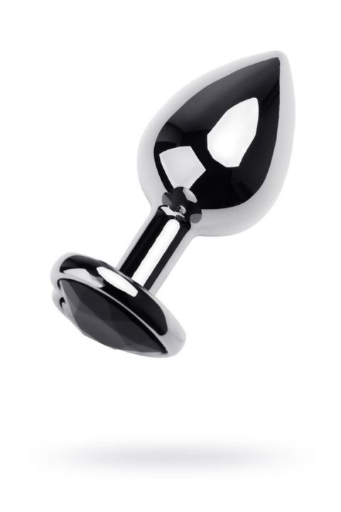 Silver anal plug TOYFA Metal with black heart-shaped gem, length 7 cm, diameter 1,8-3,3 cm, weight 92 gr Silver anal plug TOYFA Metal with black heart-shaped gem, length 7 cm, diameter 1,8-3,3 cm, weight 92 gr