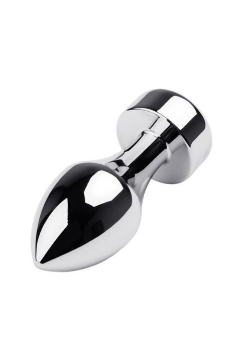 Silver anal plug TOYFA Metal with black round-shaped gem, length 8,2 cm, diameter 2,5-3,8 cm, weight 210 gr Silver anal plug TOYFA Metal with black round-shaped gem, length 8,2 cm, diameter 2,5-3,8 cm, weight 210 gr