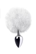 Silver anal plug TOYFA Metal with faux fur Silver anal plug TOYFA Metal with faux fur