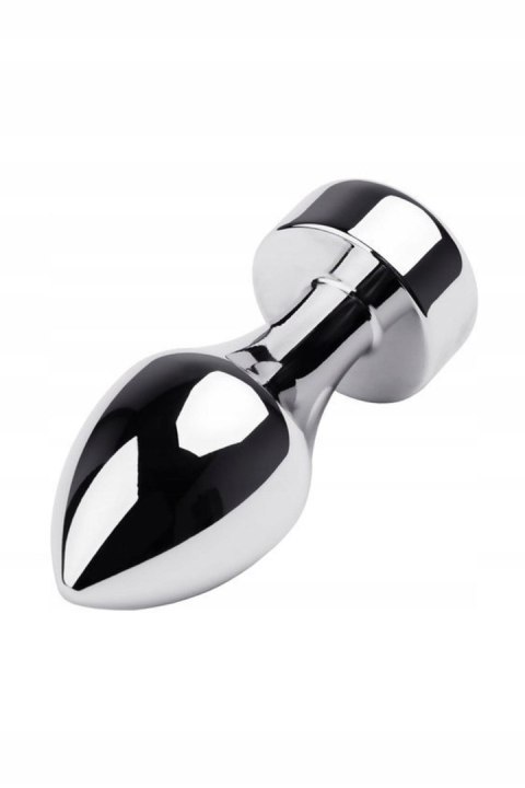 Silver anal plug TOYFA Metal with red round-shaped gem Silver anal plug TOYFA Metal with red round-shaped gem