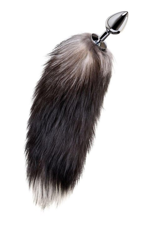 Silver anal plug with a fox tail Silver anal plug with a fox tail