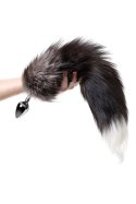 Silver anal plug with a fox tail Silver anal plug with a fox tail