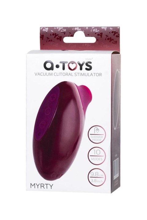 TOYFA A-Toys Myrty Clitoral Vacuum Stimulator, burgundy, 9.8 cm TOYFA A-Toys Myrty Clitoral Vacuum Stimulator, burgundy, 9.8 cm