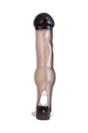 XToyFa XLover, Penis Sleeve, for increase in size with vibration, TPE, transparent black, 19.4 cm XToyFa XLover, Penis Sleeve, for increase in size with vibration, TPE, transparent black, 19.4 cm
