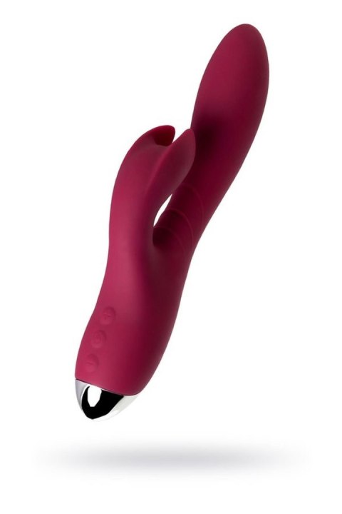 Vibrator with clitoral stimulator L'EROINA by TOYFA Mion, silicone, burgundy, 22 cm Vibrator with clitoral stimulator L'EROINA by TOYFA Mion, silicone, burgundy, 22 cm