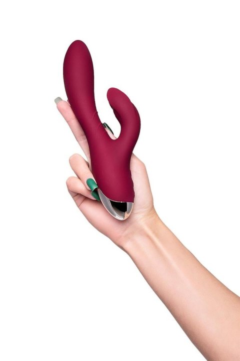 Vibrator with clitoral stimulator L'EROINA by TOYFA Mion, silicone, burgundy, 22 cm Vibrator with clitoral stimulator L'EROINA by TOYFA Mion, silicone, burgundy, 22 cm