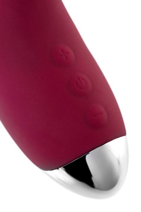 Vibrator with clitoral stimulator L'EROINA by TOYFA Mion, silicone, burgundy, 22 cm Vibrator with clitoral stimulator L'EROINA by TOYFA Mion, silicone, burgundy, 22 cm
