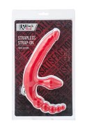 Black & Red, Beltless strapon with vibro-bullet, moisture-resistant, silicone, red 35 cm Black & Red, Beltless strapon with vibro-bullet, moisture-resistant, silicone, red 35 cm