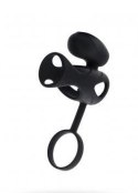 Black & Red, Penis ring with vibration, clitoral stimulation, silicone, black 14.5 cm Black & Red, Penis ring with vibration, clitoral stimulation, silicone, black 14.5 cm