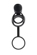 Black & Red, Penis ring with vibration, clitoral stimulation, silicone, black 14.5 cm Black & Red, Penis ring with vibration, clitoral stimulation, silicone, black 14.5 cm