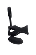 Black & Red, Penis ring with vibration, clitoral stimulation, silicone, black 14.5 cm Black & Red, Penis ring with vibration, clitoral stimulation, silicone, black 14.5 cm