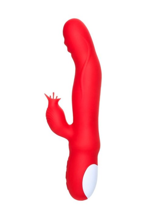 JOS Redli vibrator with moving head, silicone, red, 21 cm JOS Redli vibrator with moving head, silicone, red, 21 cm