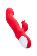 JOS Redli vibrator with moving head, silicone, red, 21 cm JOS Redli vibrator with moving head, silicone, red, 21 cm