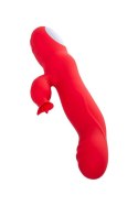 JOS Redli vibrator with moving head, silicone, red, 21 cm JOS Redli vibrator with moving head, silicone, red, 21 cm