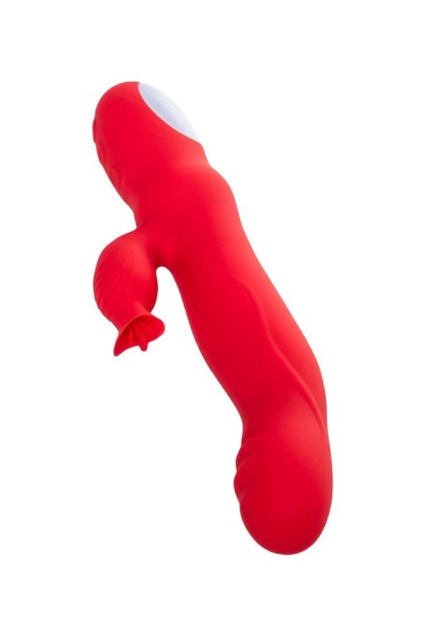 JOS Redli vibrator with moving head, silicone, red, 21 cm JOS Redli vibrator with moving head, silicone, red, 21 cm