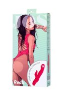 JOS Redli vibrator with moving head, silicone, red, 21 cm JOS Redli vibrator with moving head, silicone, red, 21 cm