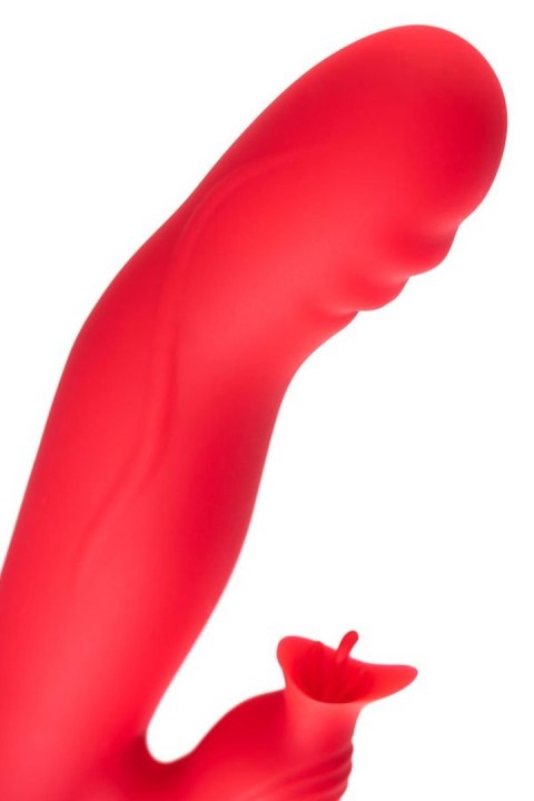 JOS Redli vibrator with moving head, silicone, red, 21 cm JOS Redli vibrator with moving head, silicone, red, 21 cm