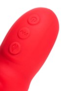JOS Redli vibrator with moving head, silicone, red, 21 cm JOS Redli vibrator with moving head, silicone, red, 21 cm